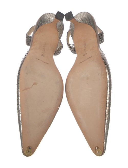 Manolo Blahnik Leather Slingback Pumps