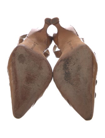 Manolo Blahnik Leather Slingback Pumps