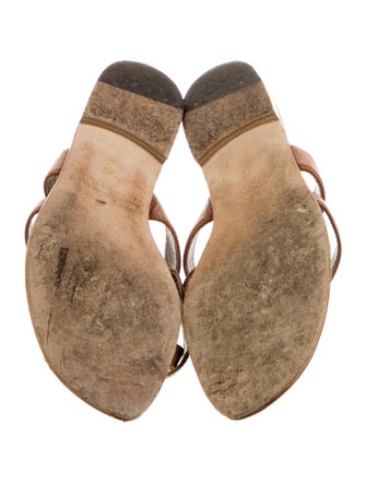 Manolo Blahnik Leather Slides