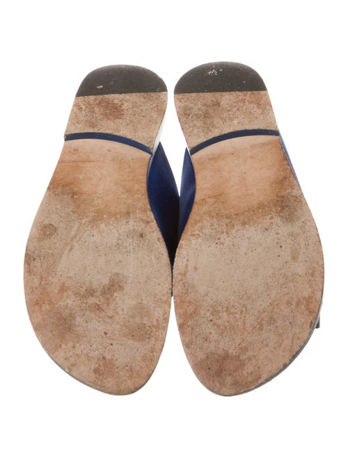 Manolo Blahnik Satin Crystal Embellishments Slides