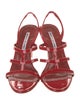 Manolo Blahnik Patent Leather Slingback Sandals