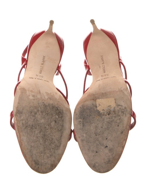 Manolo Blahnik Patent Leather Slingback Sandals