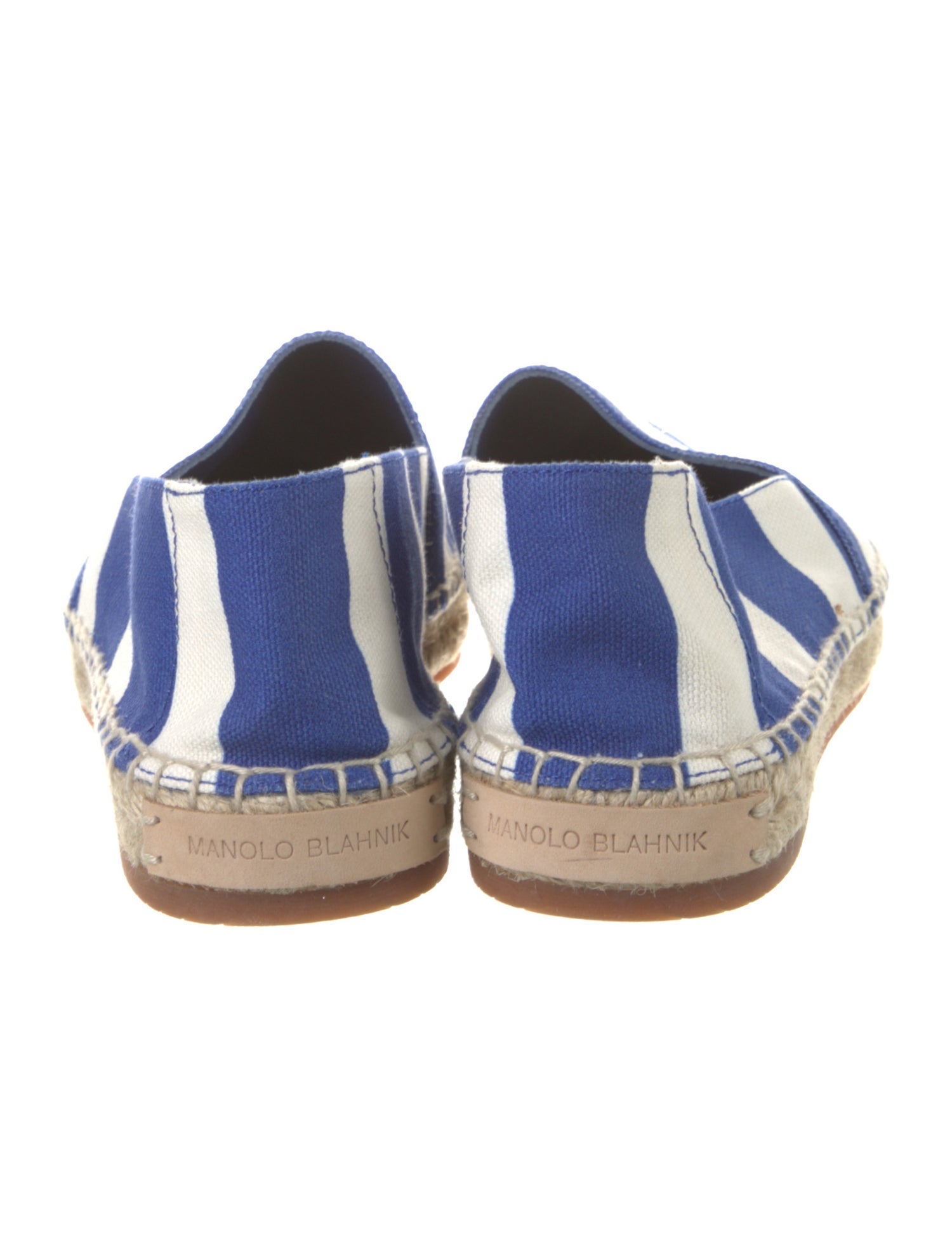 Manolo Blahnik Canvas Striped Espadrilles