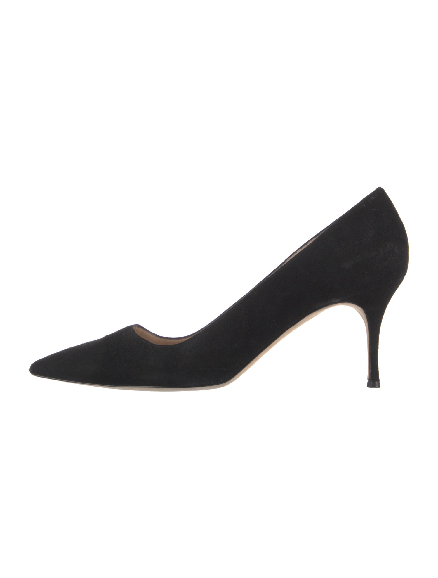 Manolo Blahnik Suede D'Orsay Pumps