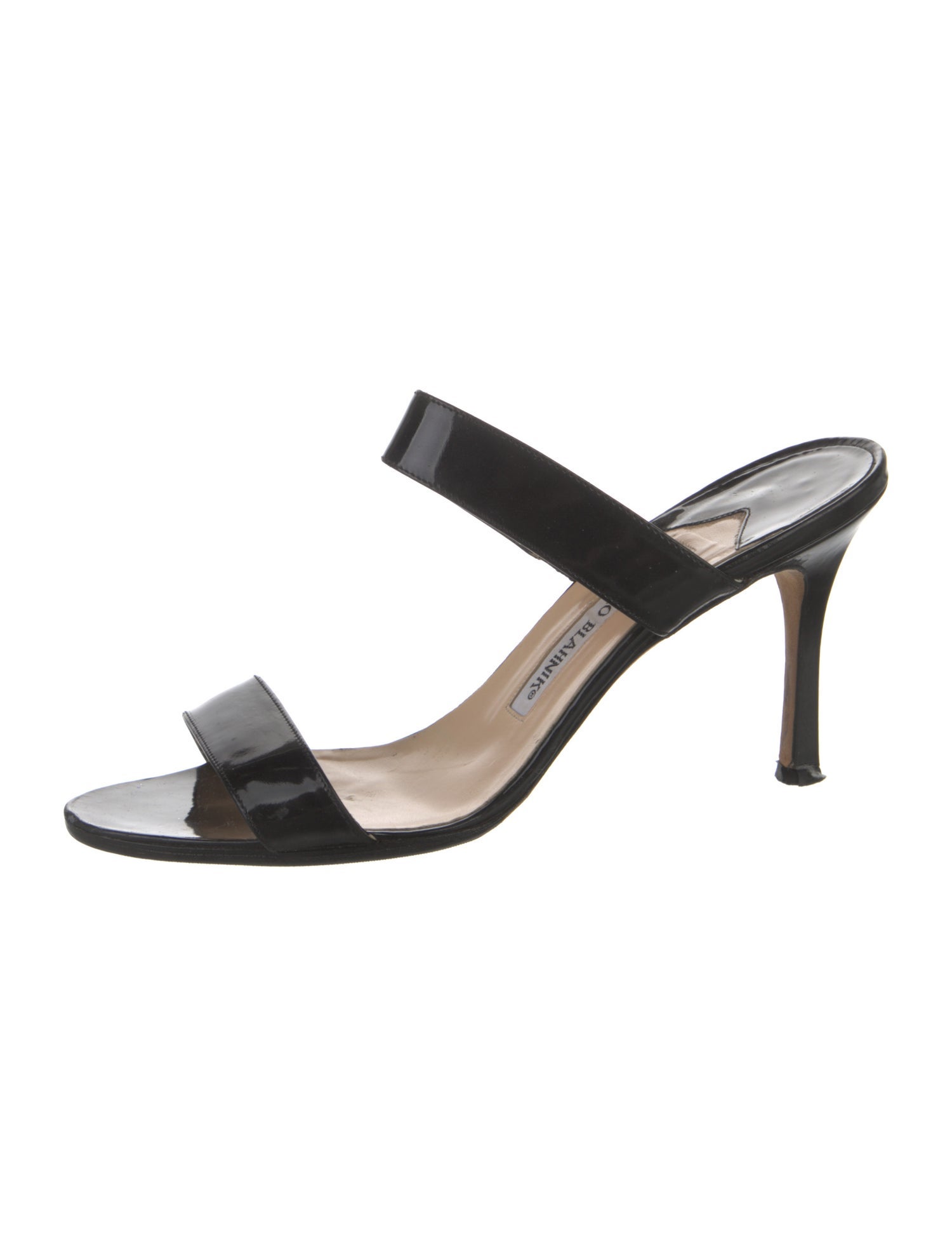 Manolo Blahnik Patent Leather Slides