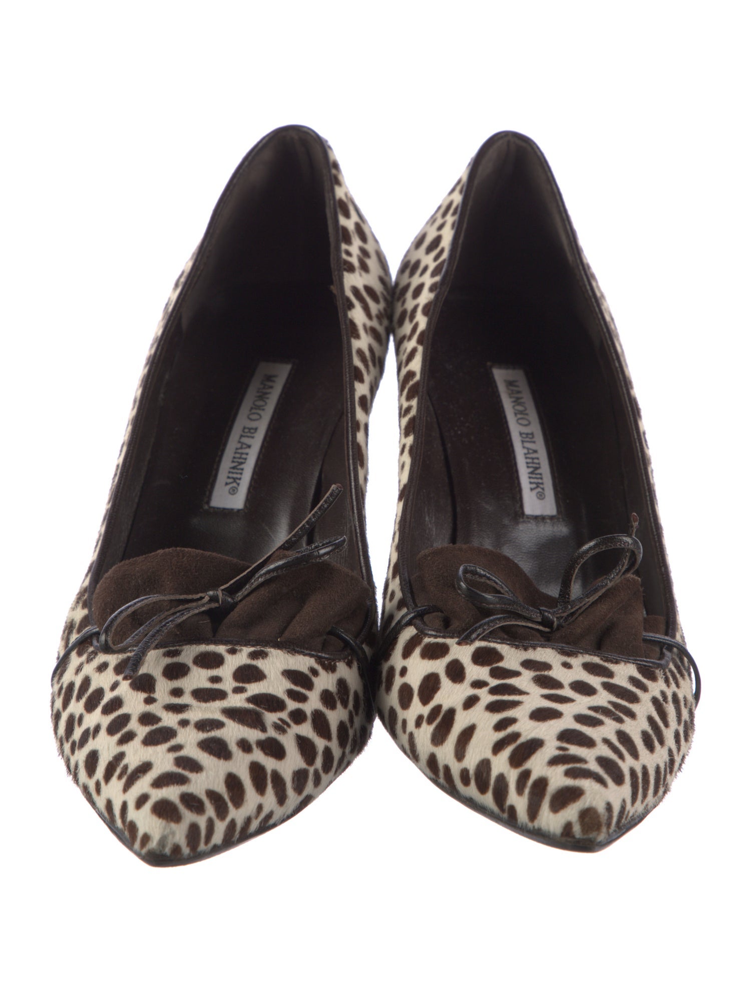 Manolo Blahnik Ponyhair Animal Print Pumps
