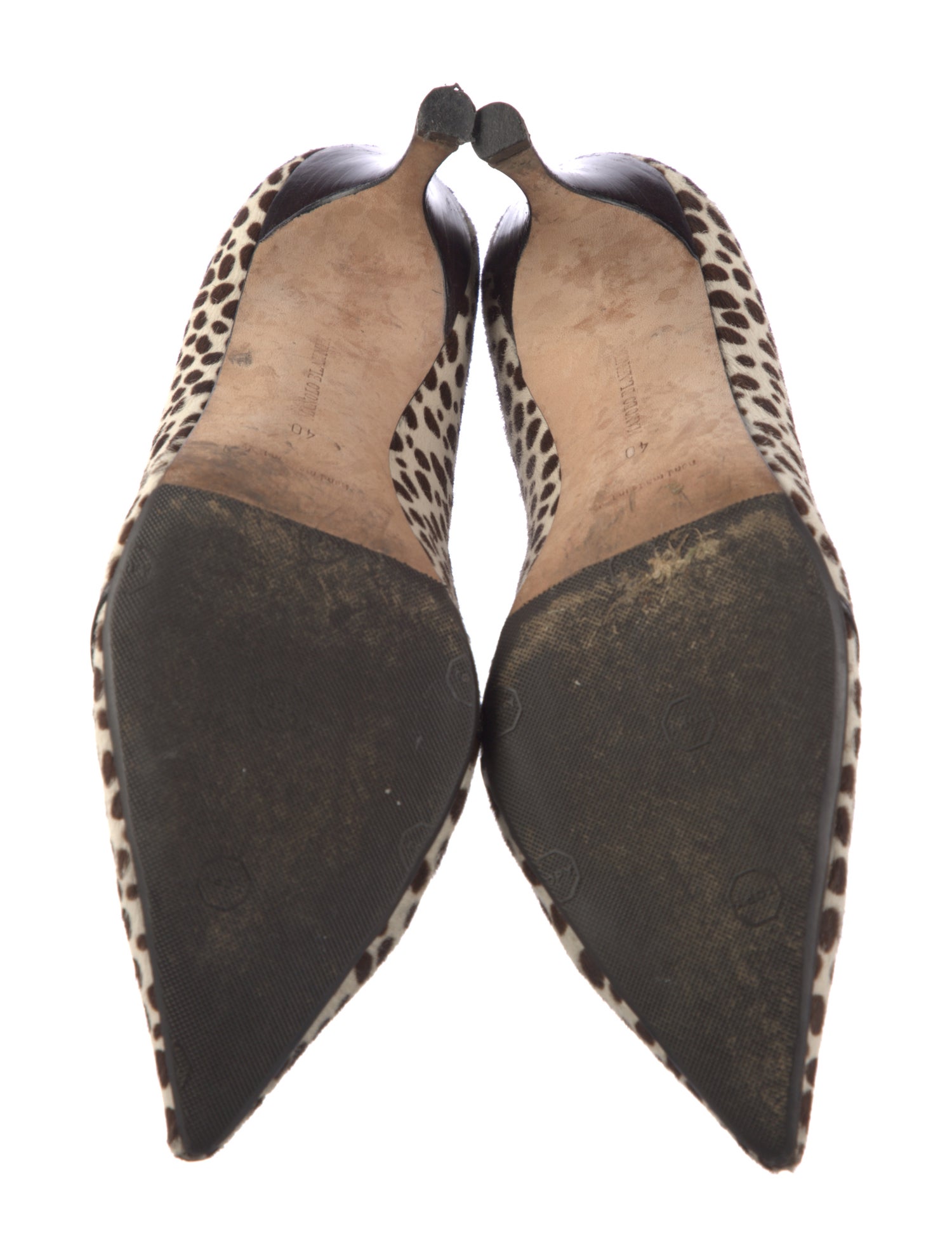 Manolo Blahnik Ponyhair Animal Print Pumps