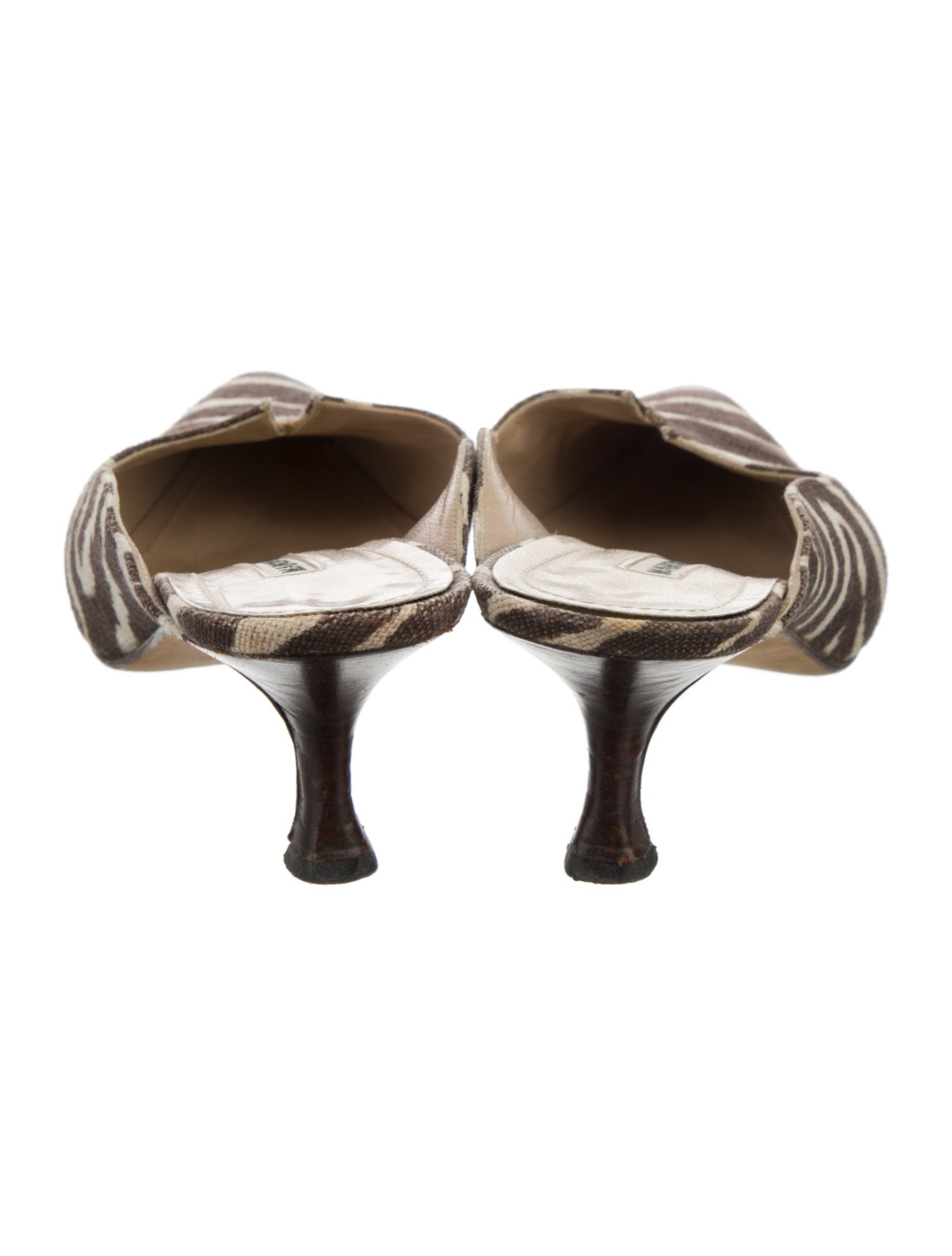 Manolo Blahnik Animal Print Mules