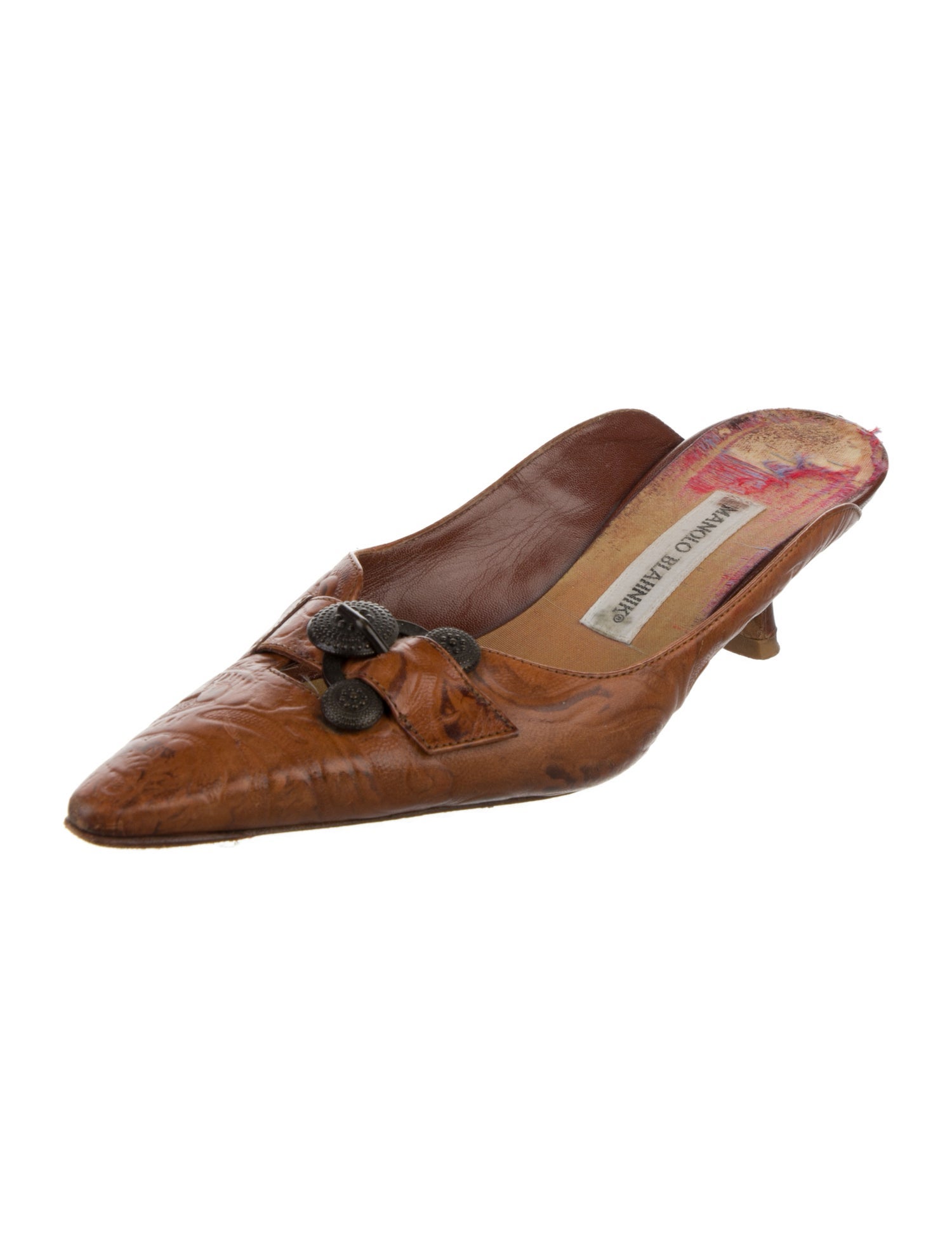 Manolo Blahnik Leather Mules