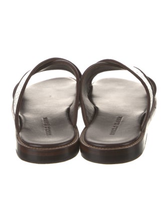 Manolo Blahnik Leather Slides
