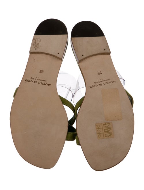 Manolo Blahnik Suede Slides