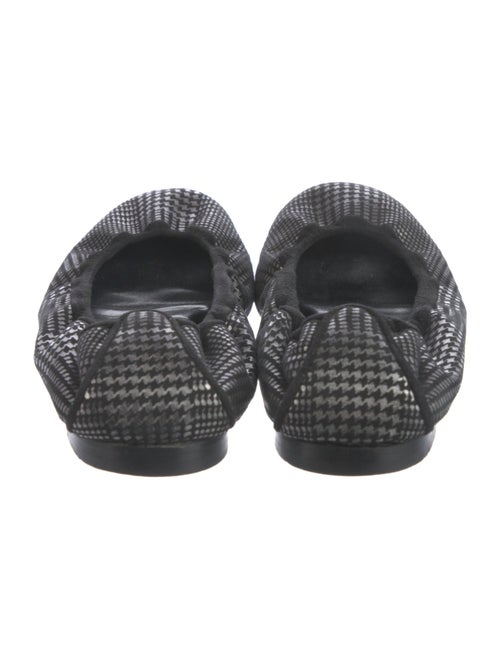 Manolo Blahnik Houndstooth Print Ballet Flats