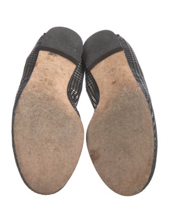 Manolo Blahnik Houndstooth Print Ballet Flats