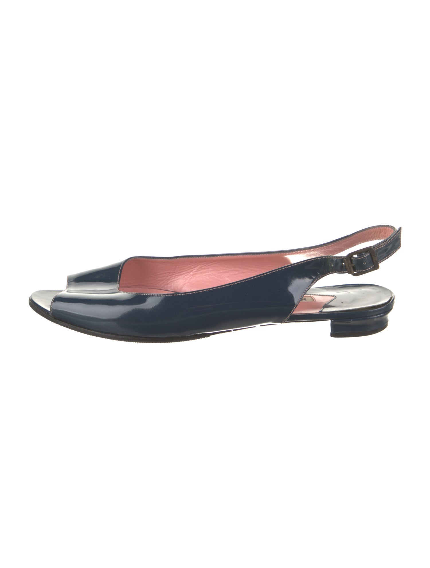 Manolo Blahnik Patent Leather Slingback Flats