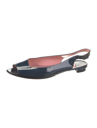 Manolo Blahnik Patent Leather Slingback Flats