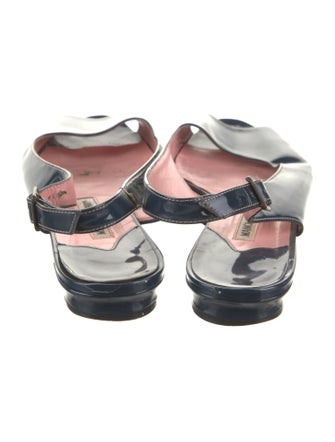 Manolo Blahnik Patent Leather Slingback Flats