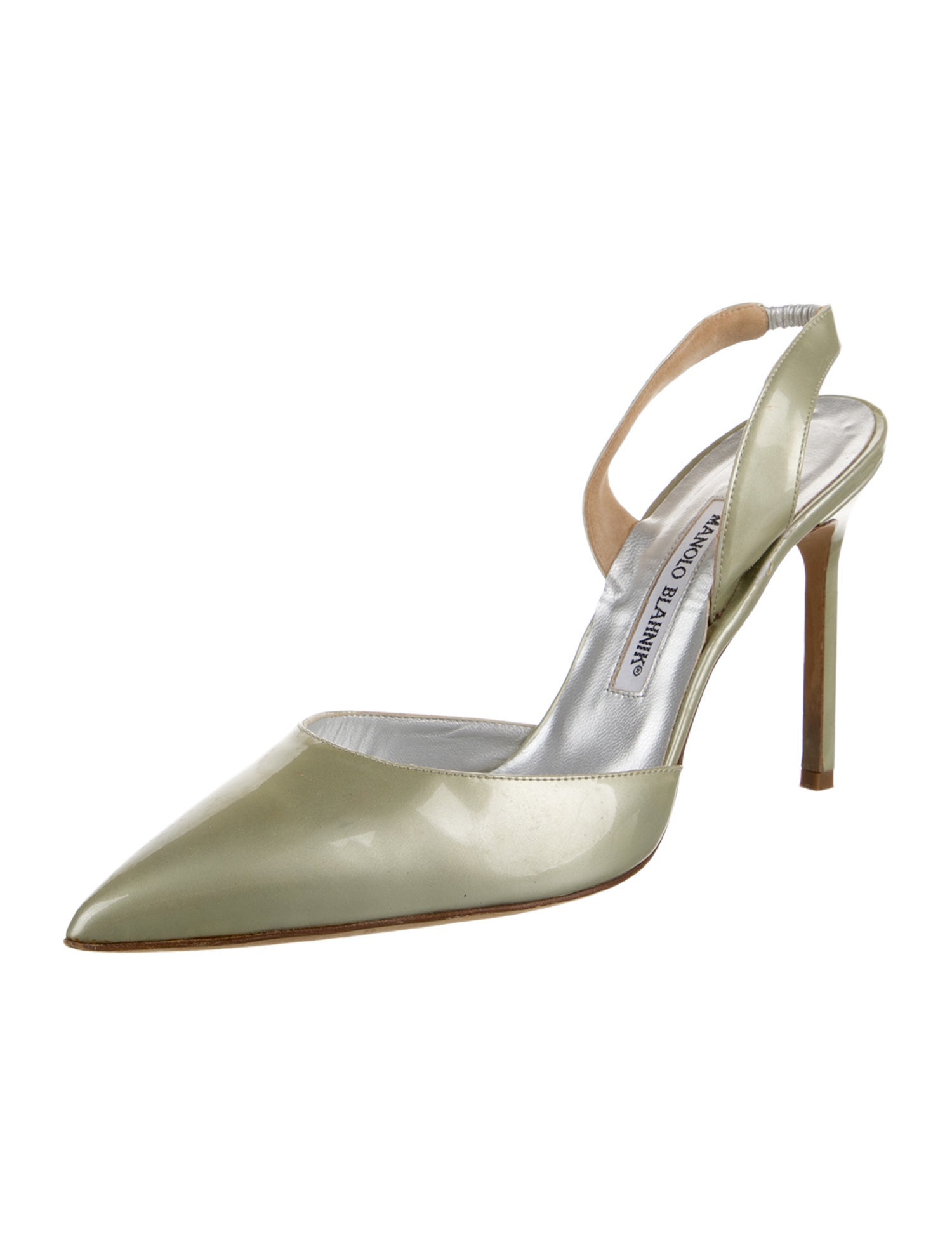 Manolo Blahnik Leather Slingback Pumps