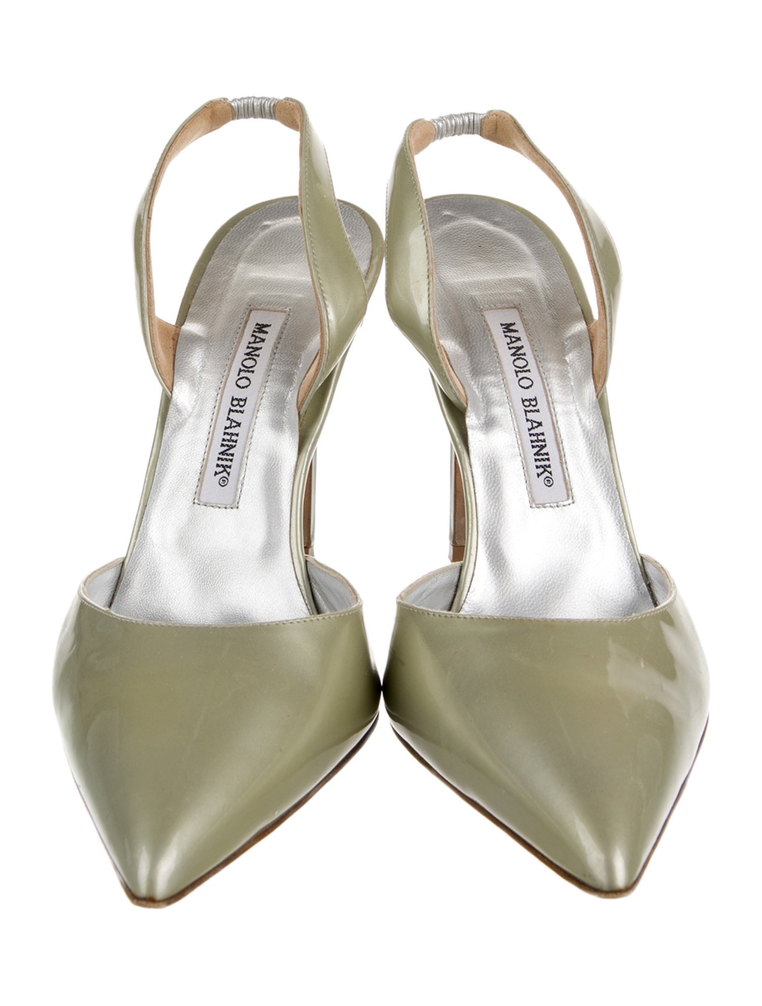 Manolo Blahnik Leather Slingback Pumps