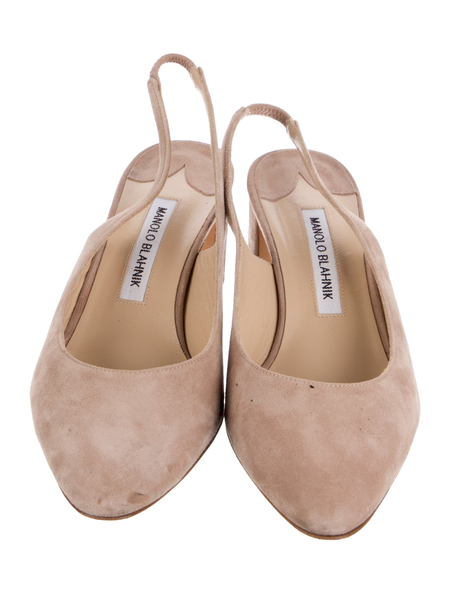 Manolo Blahnik Suede Slingback Pumps