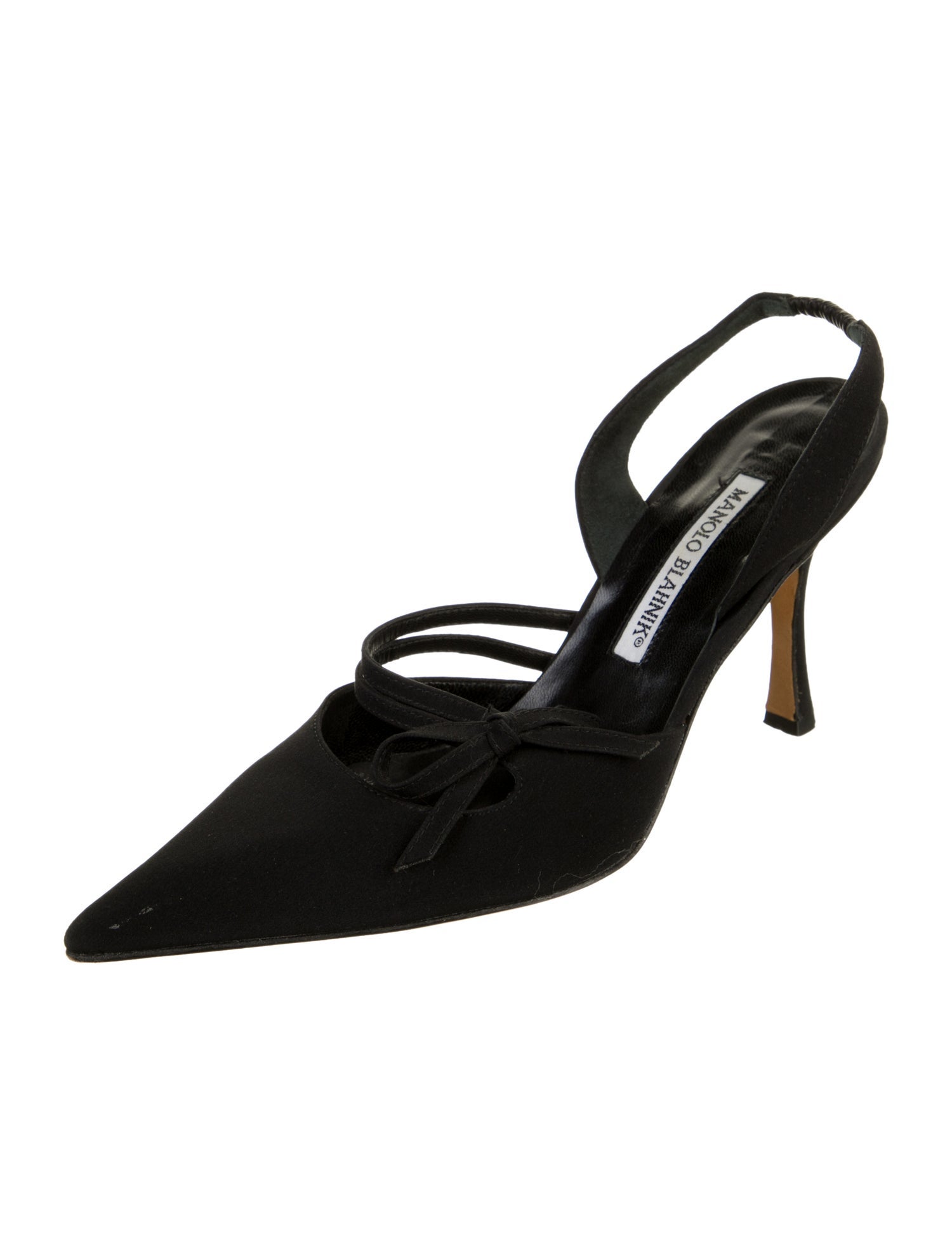 Manolo Blahnik Canvas Slingback Pumps