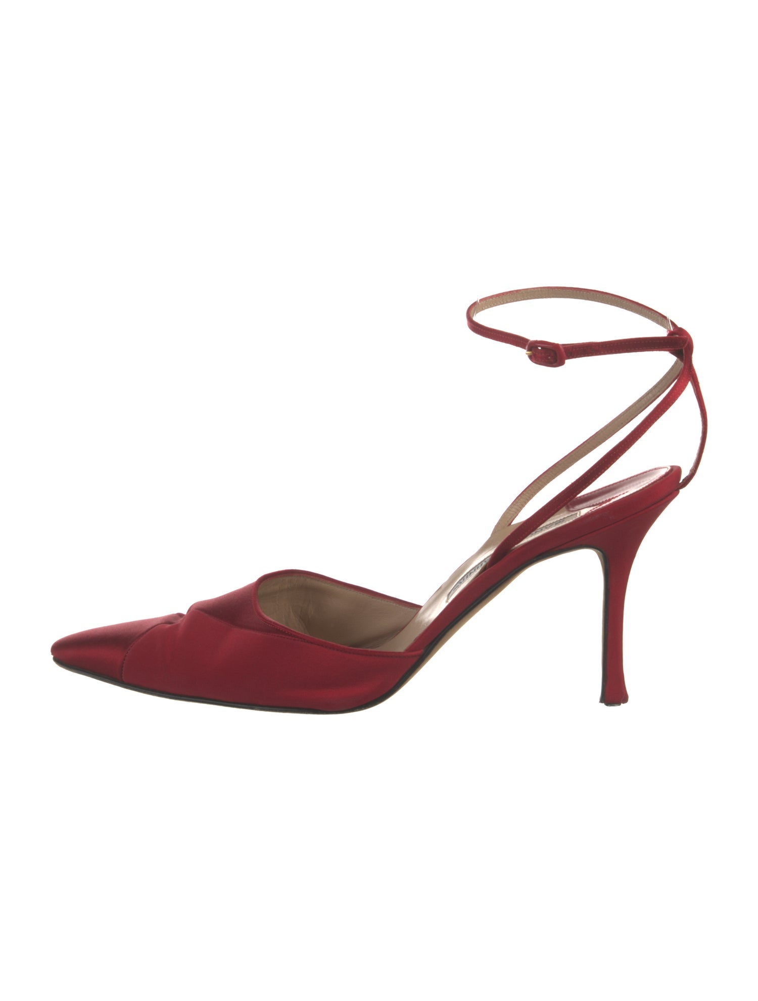 Manolo Blahnik Satin Slingback Pumps