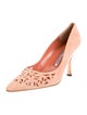Manolo Blahnik Suede Lasercut Accents Pumps