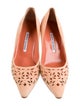 Manolo Blahnik Suede Lasercut Accents Pumps