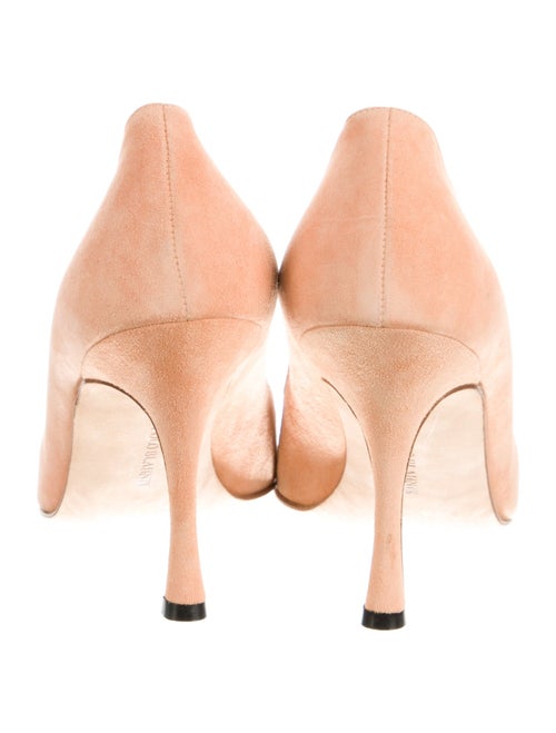 Manolo Blahnik Suede Lasercut Accents Pumps