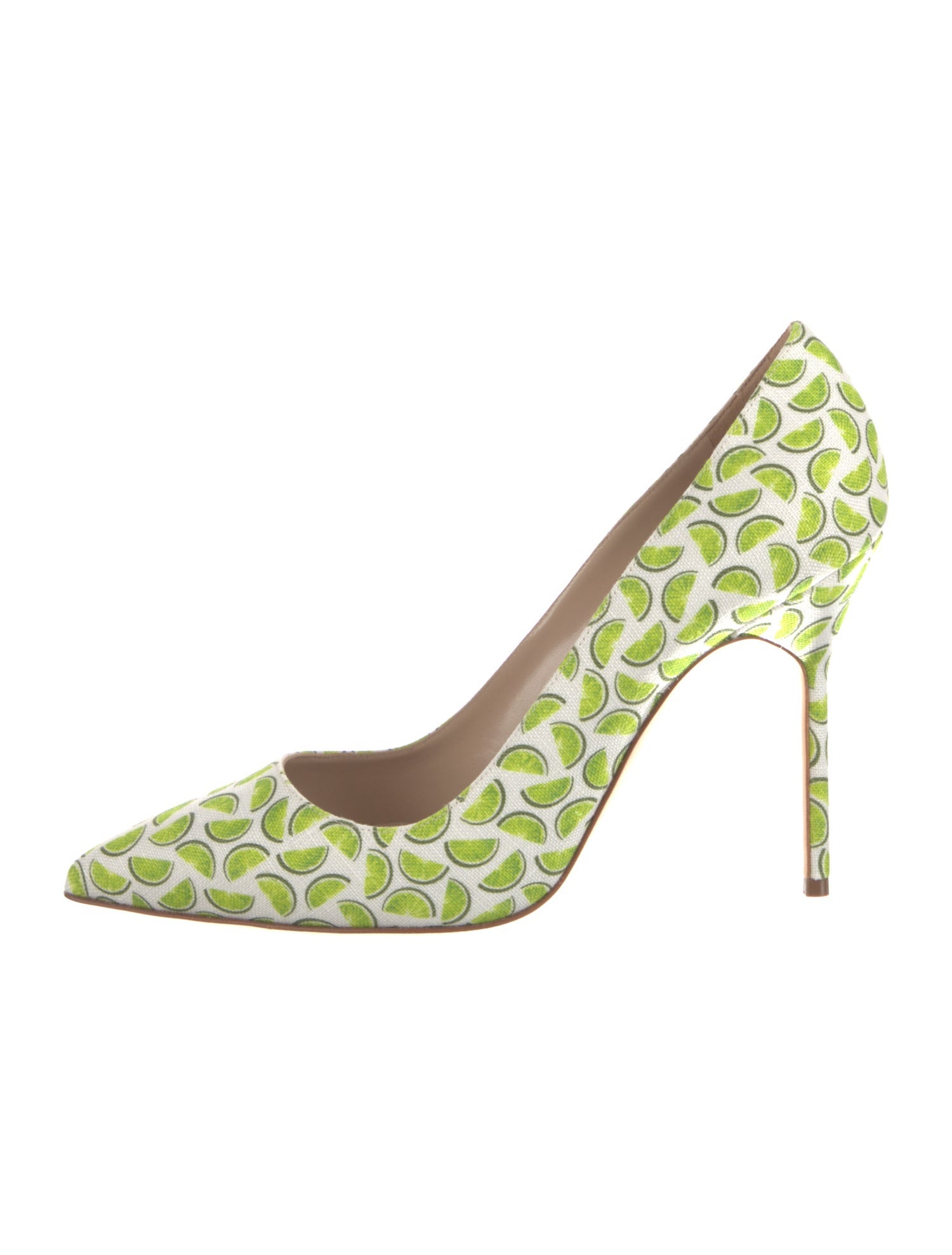 Manolo Blahnik Canvas Printed Pumps