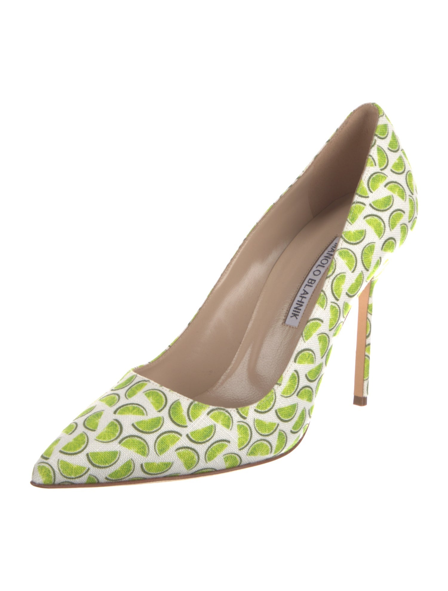 Manolo Blahnik Canvas Printed Pumps