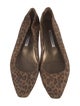 Manolo Blahnik Suede Animal Print Flats