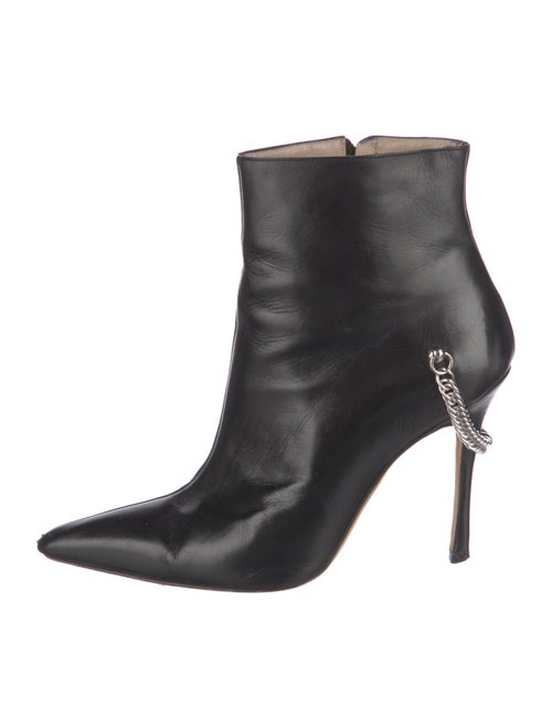 Manolo Blahnik Leather Chain-Link Accents Boots