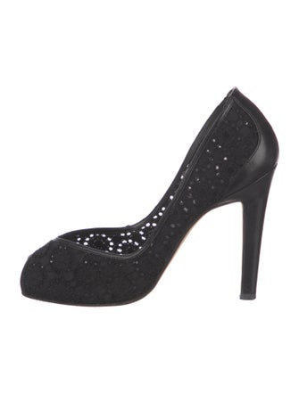 Manolo Blahnik Lace Pumps