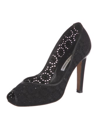 Manolo Blahnik Lace Pumps