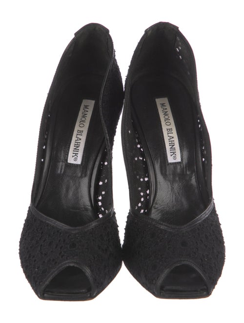 Manolo Blahnik Lace Pumps