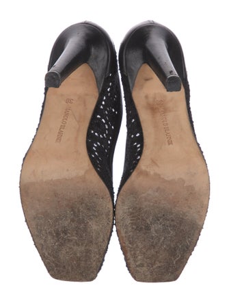 Manolo Blahnik Lace Pumps
