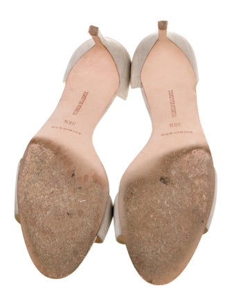 Manolo Blahnik Suede Slingback Sandals
