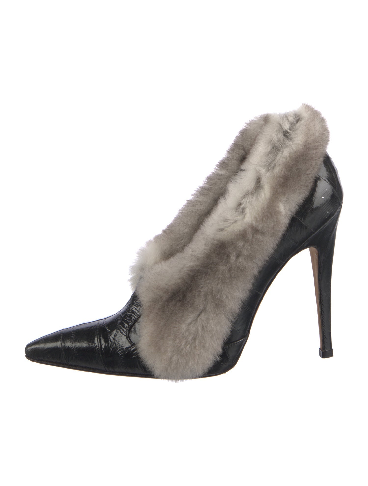 Manolo Blahnik Leather Colorblock Pattern Slingback Pumps