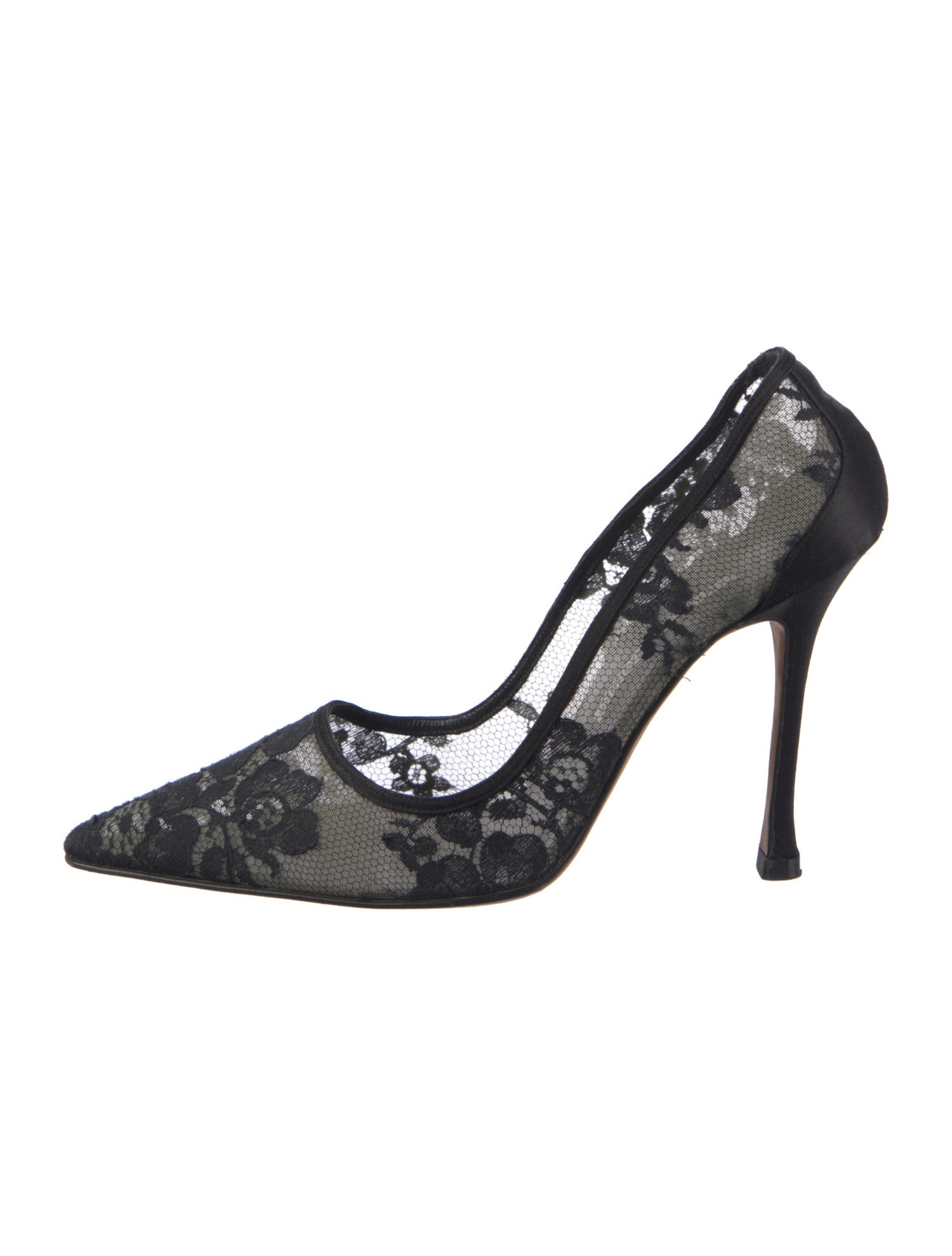 Manolo Blahnik Lace Lace Pattern Pumps