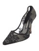 Manolo Blahnik Lace Lace Pattern Pumps