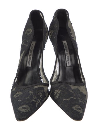 Manolo Blahnik Lace Lace Pattern Pumps