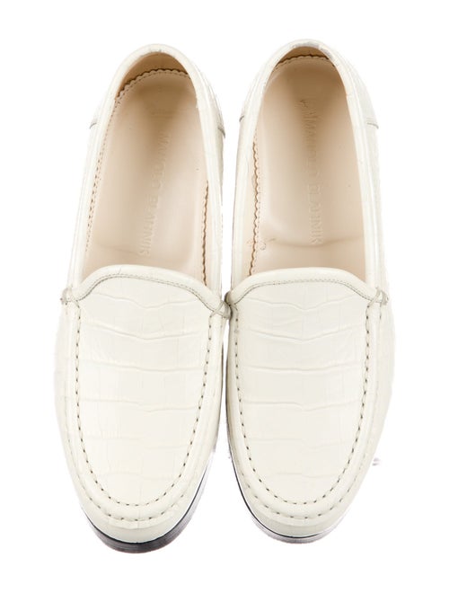 Manolo Blahnik Embossed Leather Loafers