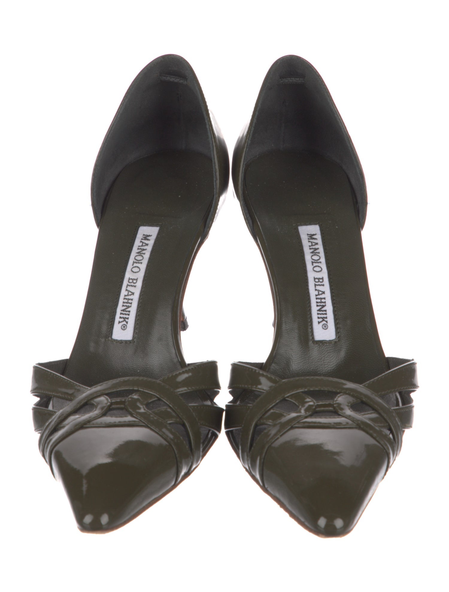 Manolo Blahnik Patent Leather D'Orsay Pumps