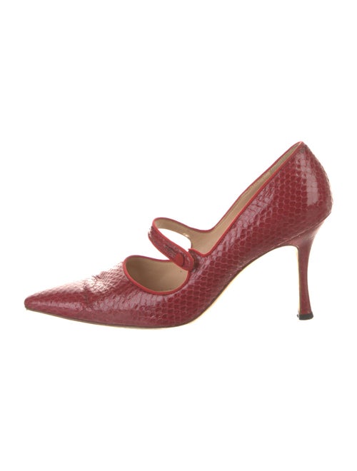 Manolo Blahnik Snakeskin Printed Pumps