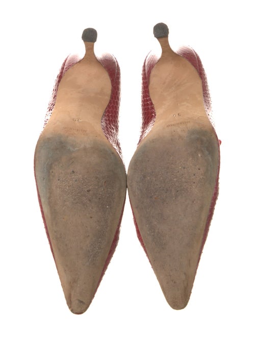 Manolo Blahnik Snakeskin Printed Pumps