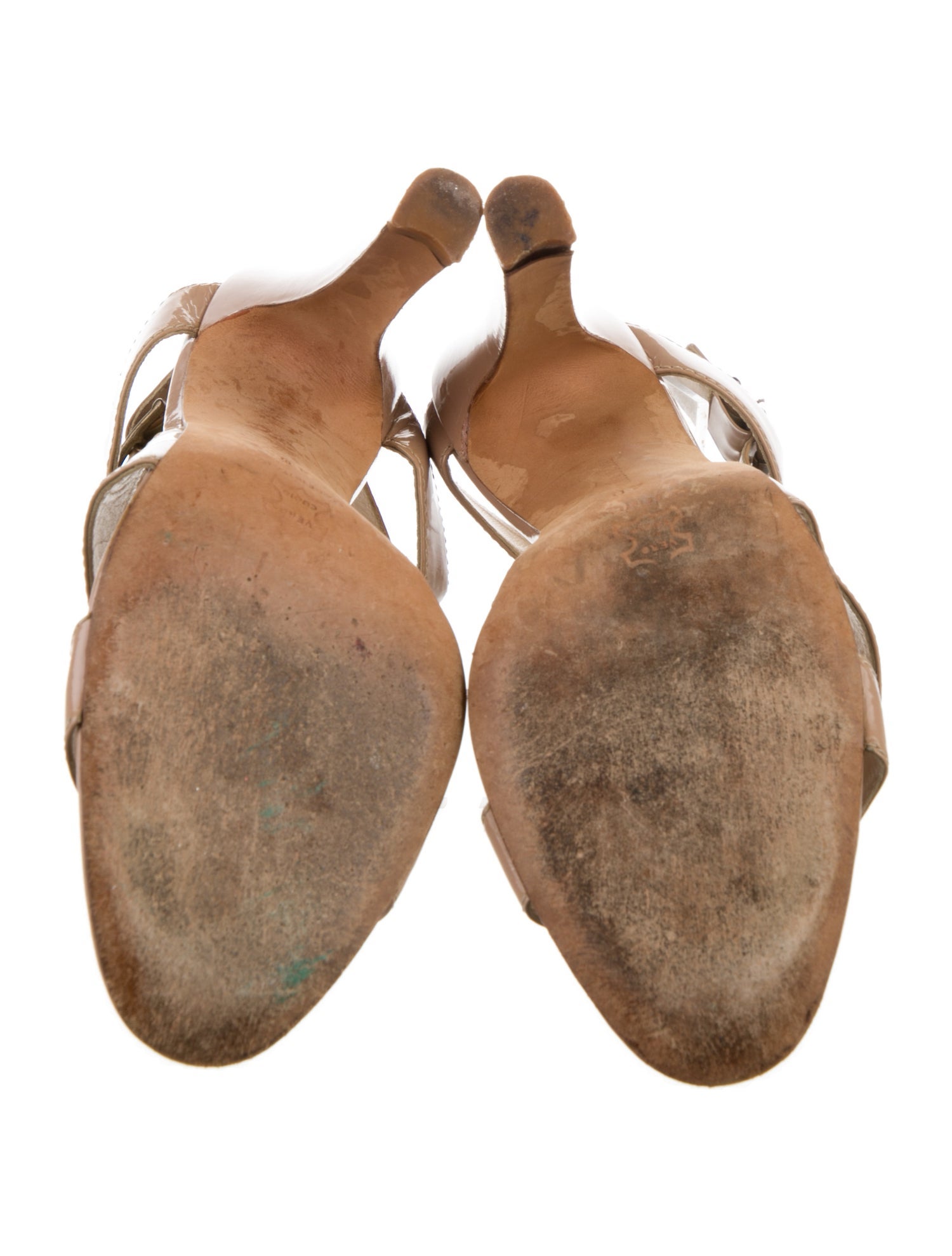 Manolo Blahnik Patent Leather Slingback Sandals