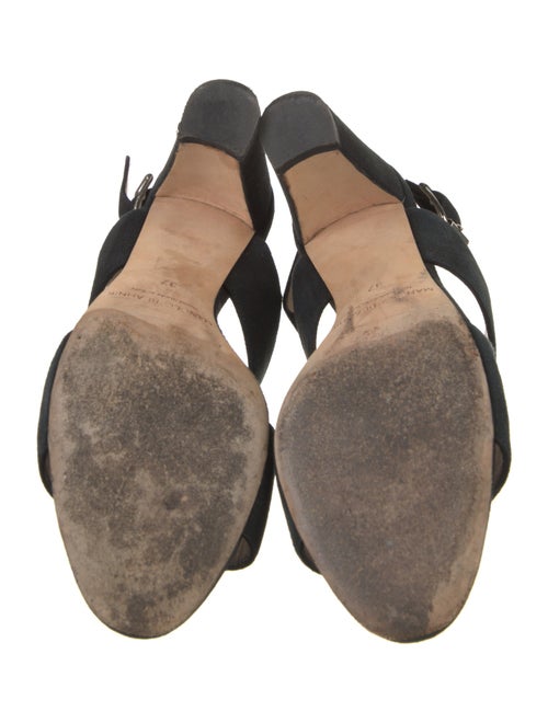 Manolo Blahnik Suede Slingback Sandals