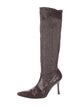 Manolo Blahnik Patterned Sock Boots