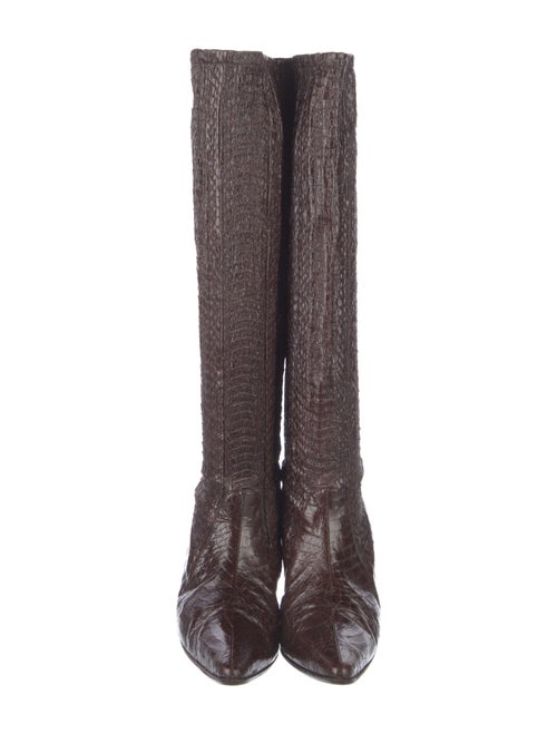 Manolo Blahnik Patterned Sock Boots