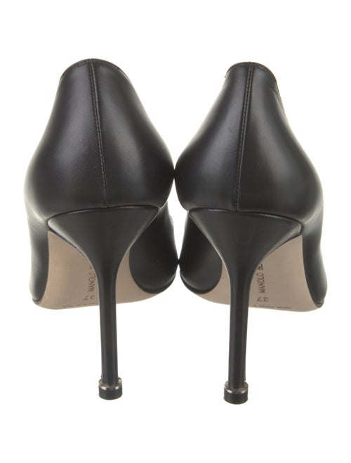 Manolo Blahnik Leather Crystal Embellishments Pumps